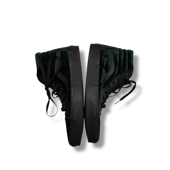 Vans Sk8-Hi Velvet Sneakers Women's Size 11 Dark Green High Top Casual‎ - Picture 4 of 9